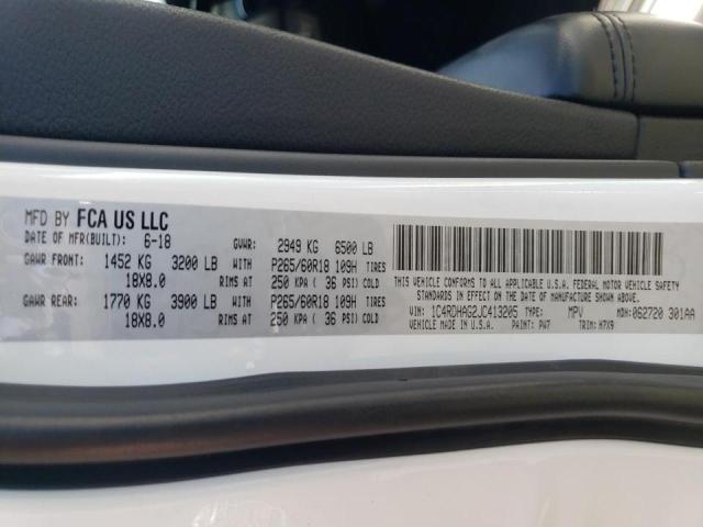 Photo 10 from auction – 2018 DODGE DURANGO SX with VIN 1C4RDHAG2JC413205