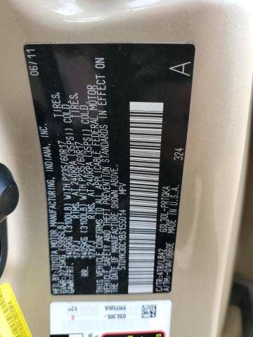 Photo 10 from auction – 2011 TOYOTA SIENNA XLE with VIN 5TDYK3DC1BS155014