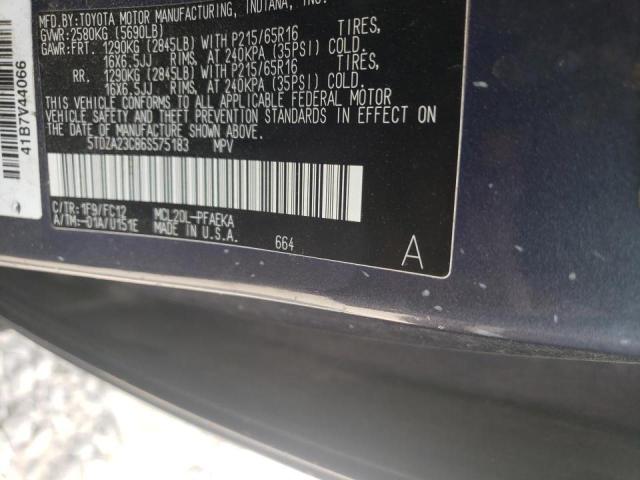Photo 10 from auction – 2006 TOYOTA SIENNA CE with VIN 5TDZA23C86S575183