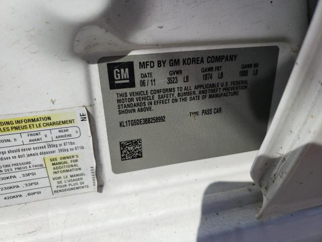 Photo 10 from auction – 2011 CHEVROLET AVEO LT with VIN KL1TG5DE3BB258992