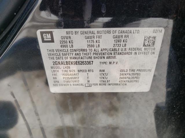 Photo 10 from auction – 2014 CHEVROLET EQUINOX LT with VIN 2GNALBEK9E6263367
