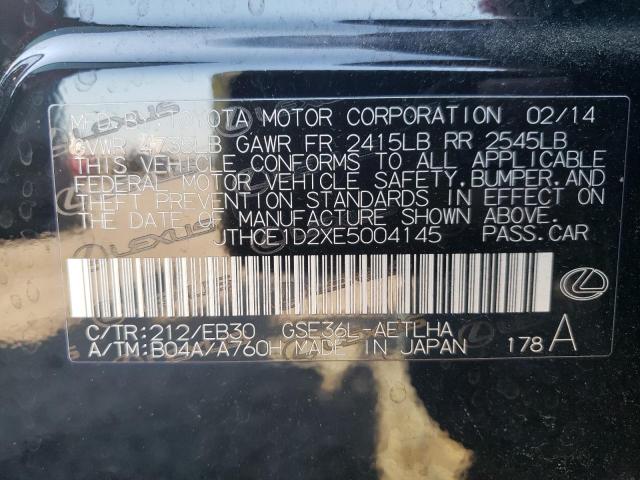 Photo 10 from auction – 2014 LEXUS IS 350 with VIN JTHCE1D2XE5004145
