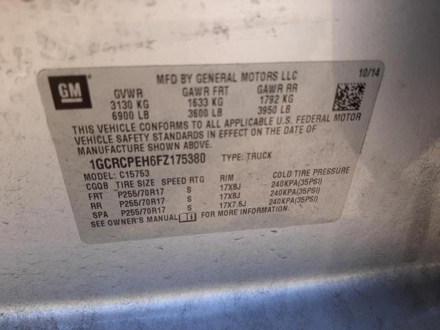 Photo 10 from auction – 2015 CHEVROLET SILVERADO with VIN 1GCRCPEH6FZ175380