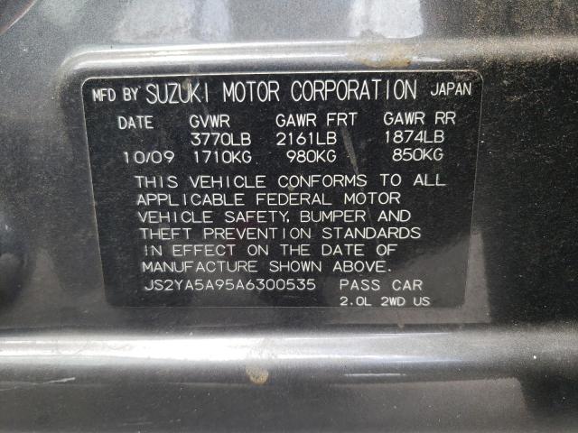Photo 10 from auction – 2010 SUZUKI SX4 SPORT with VIN JS2YA5A95A6300535