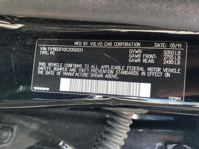 Photo 10 from auction – 2012 VOLVO S60 T6 with VIN YV1902FH2C2056931