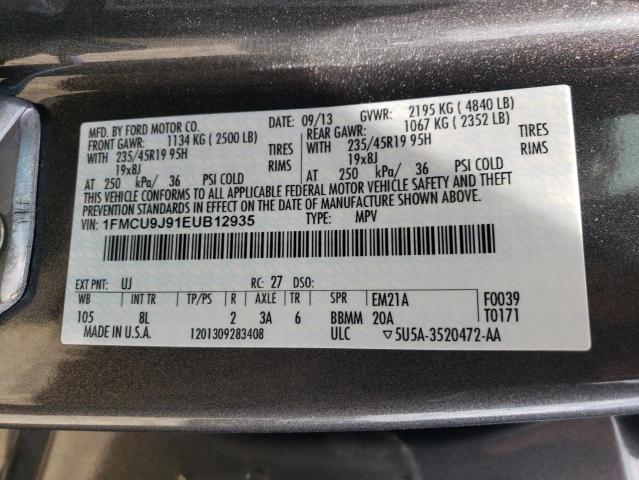 Photo 10 from auction – 2014 FORD ESCAPE TIT with VIN 1FMCU9J91EUB12935
