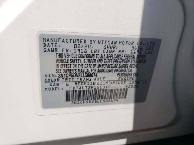 Photo 10 from auction – 2020 NISSAN KICKS SR with VIN 3N1CP5DV8LL508674