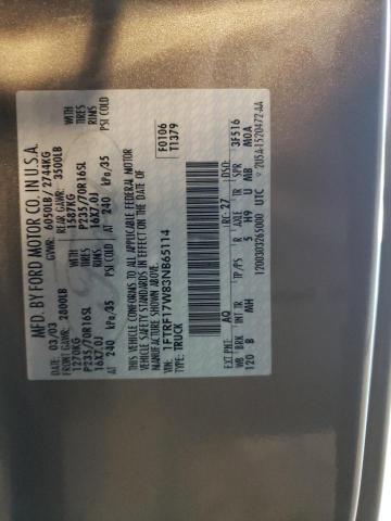 Photo 10 from auction – 2003 FORD F150 with VIN 1FTRF17W83NB65114