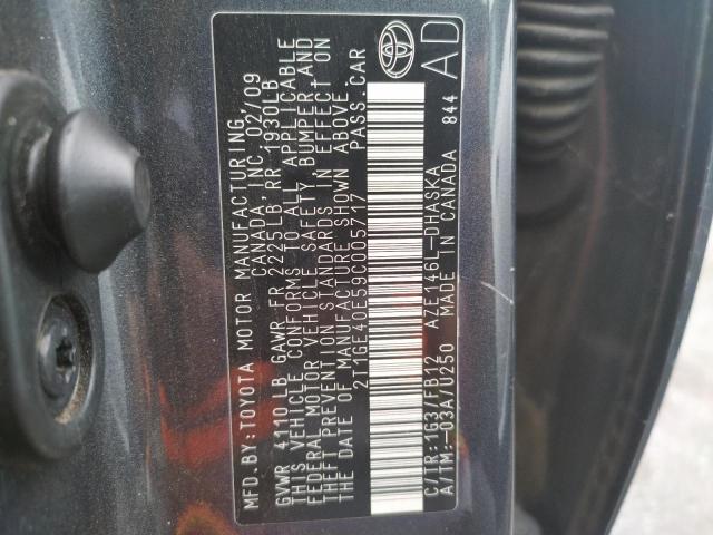 Photo 10 from auction – 2009 TOYOTA COROLLA MA with VIN 2T1GE40E59C005717