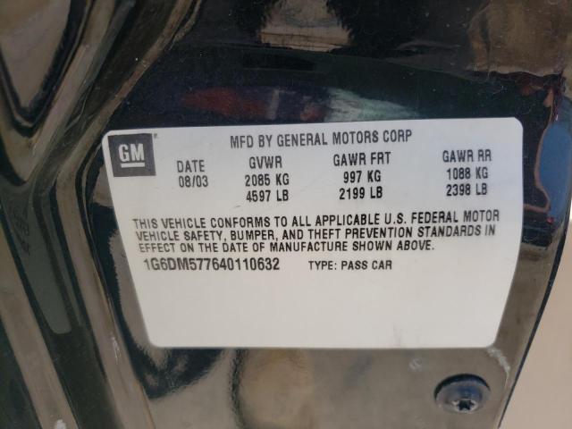 Photo 10 from auction – 2004 CADILLAC CTS with VIN 1G6DM577640110632