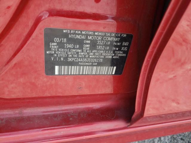 Photo 10 from auction – 2018 HYUNDAI ACCENT SE with VIN 3KPC24A38JE026278