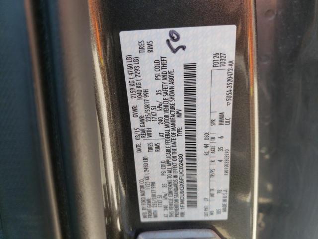 Photo 10 from auction – 2015 FORD ESCAPE SE with VIN 1FMCU9GX6FUC02430