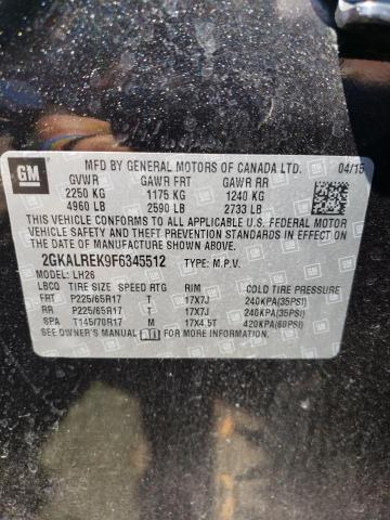 Photo 10 from auction – 2015 GMC TERRAIN SL with VIN 2GKALREK9F6345512