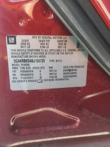 Photo 10 from auction – 2011 BUICK ENCLAVE CX with VIN 5GAKRBED4BJ156725