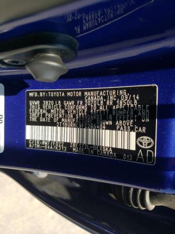 Photo 10 from auction – 2015 TOYOTA COROLLA L with VIN 2T1BURHE9FC265404