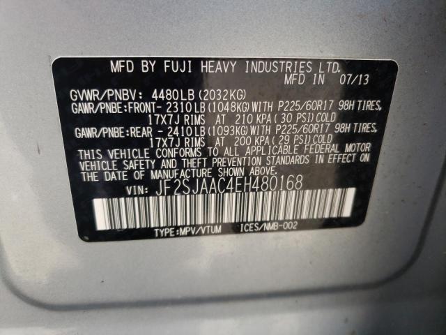 Photo 10 from auction – 2014 SUBARU FORESTER 2 with VIN JF2SJAAC4EH480168