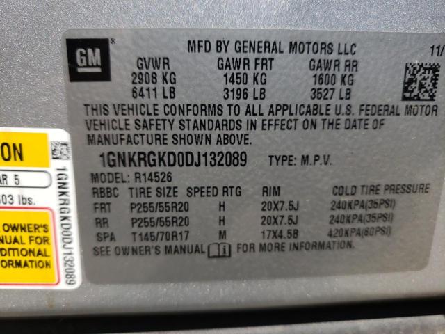 Photo 10 from auction – 2013 CHEVROLET TRAVERSE L with VIN 1GNKRGKD0DJ132089