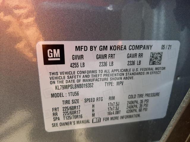 Photo 10 from auction – 2022 CHEVROLET TRAILBLAZE with VIN KL79MPSL8NB019352