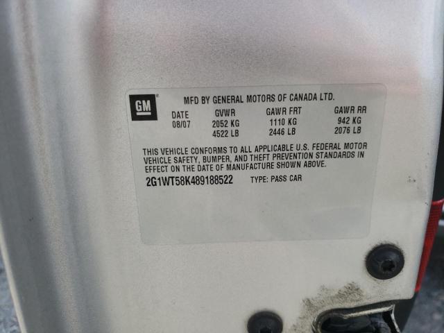 Photo 10 from auction – 2008 CHEVROLET IMPALA LT with VIN 2G1WT58K489188522