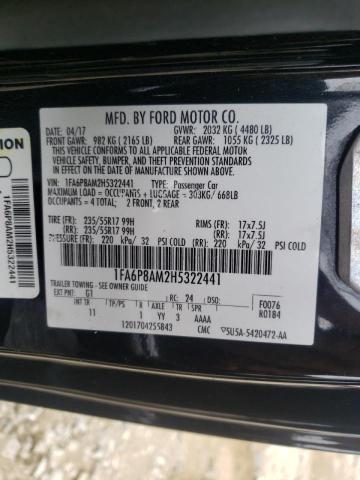 Photo 10 from auction – 2017 FORD MUSTANG with VIN 1FA6P8AM2H5322441