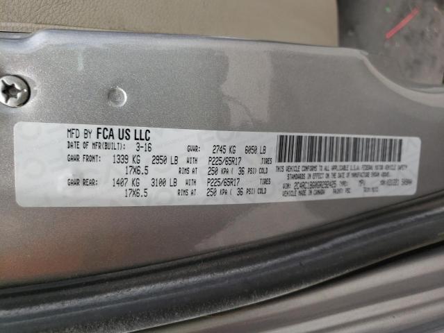 Photo 10 from auction – 2016 CHRYSLER TOWN & COU with VIN 2C4RC1BG0GR292425