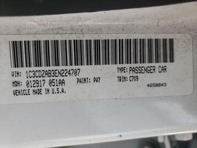 Photo 10 from auction – 2014 DODGE AVENGER SE with VIN 1C3CDZAB3EN224707