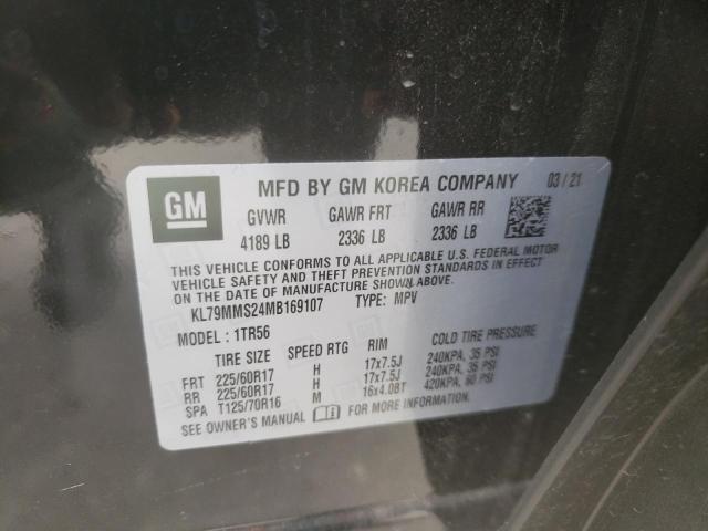 Photo 10 from auction – 2021 CHEVROLET TRAILBLAZE with VIN KL79MMS24MB169107