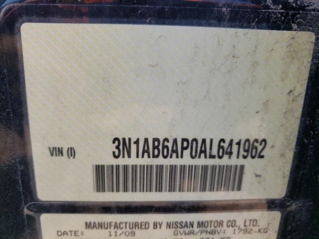 Photo 10 from auction – 2010 NISSAN SENTRA with VIN 3N1AB6AP0AL641962