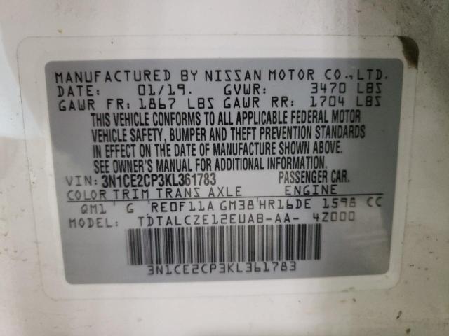 Photo 10 from auction – 2019 NISSAN VERSA NOTE with VIN 3N1CE2CP3KL361783