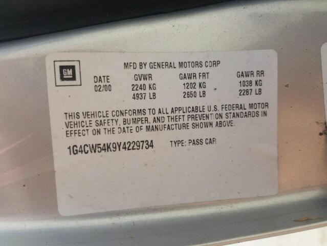 Photo 10 from auction – 2000 BUICK PARK AVENU with VIN 1G4CW54K9Y4229734