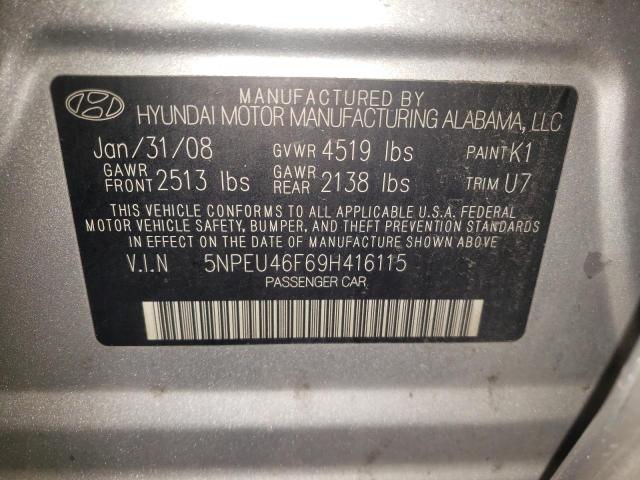 Photo 10 from auction – 2009 HYUNDAI SONATA SE with VIN 5NPEU46F69H416115