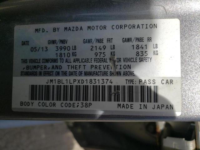 Photo 10 from auction – 2013 MAZDA 3 I with VIN JM1BL1LPXD1831374