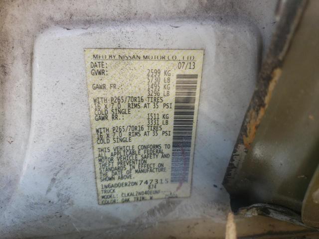 Photo 10 from auction – 2013 NISSAN FRONTIER S with VIN 1N6AD0ER2DN747315