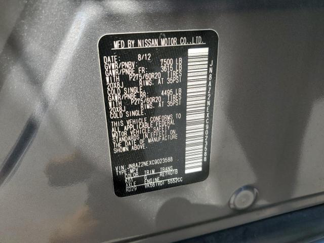 Photo 10 from auction – 2012 INFINITI QX56 with VIN JN8AZ2NEXC9023588
