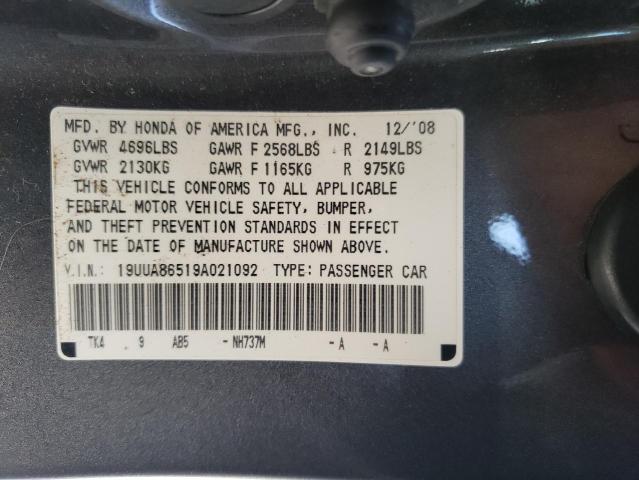 Photo 10 from auction – 2009 ACURA TL with VIN 19UUA86519A021092