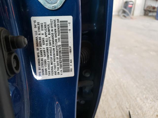 Photo 10 from auction – 2015 HONDA CIVIC EX with VIN 19XFB2F8XFE067475