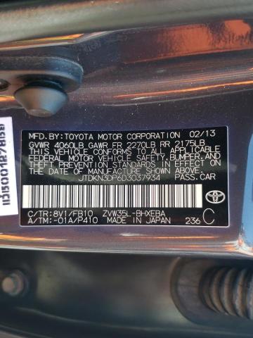 Photo 10 from auction – 2013 TOYOTA PRIUS PLUG with VIN JTDKN3DP6D3037934