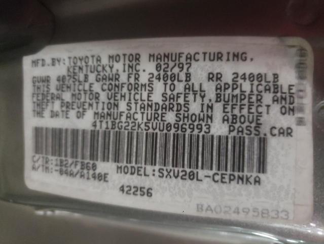 Photo 10 from auction – 1997 TOYOTA CAMRY CE with VIN 4T1BG22K5VU096993