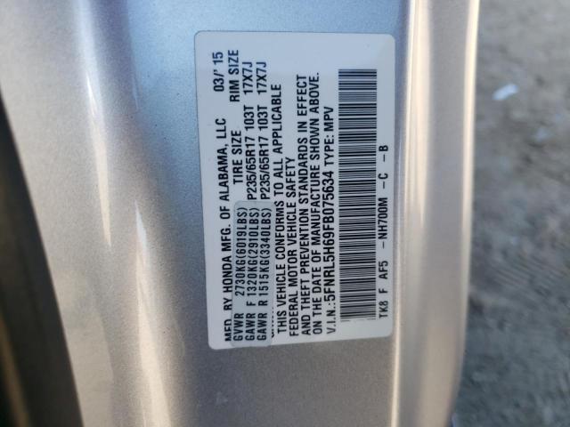 Photo 10 from auction – 2015 HONDA ODYSSEY EX with VIN 5FNRL5H69FB075634