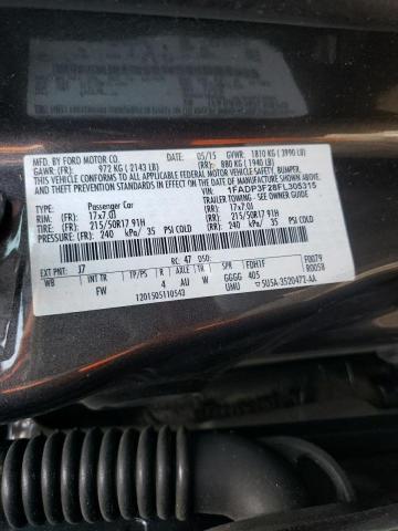 Photo 10 from auction – 2015 FORD FOCUS SE with VIN 1FADP3F28FL305315