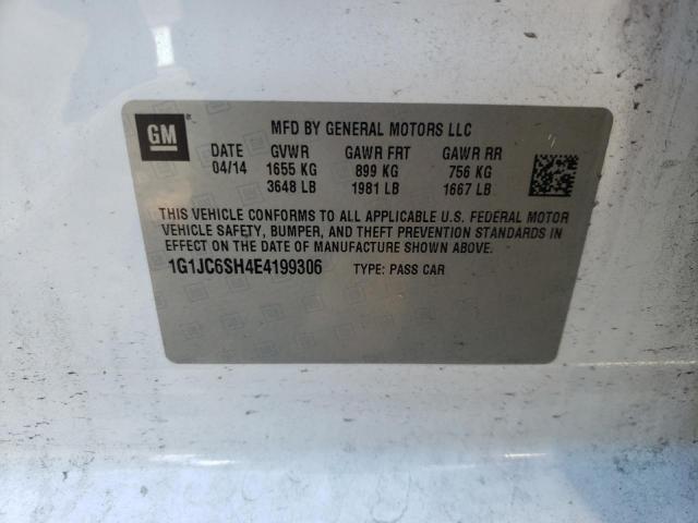 Photo 10 from auction – 2014 CHEVROLET SONIC LT with VIN 1G1JC6SH4E4199306