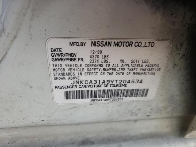 Photo 10 from auction – 2000 INFINITI I30 with VIN JNKCA31A9YT204534