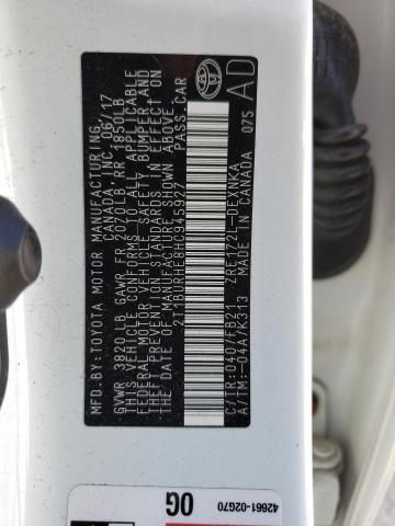 Photo 10 from auction – 2017 TOYOTA COROLLA L with VIN 2T1BURHE8HC945927