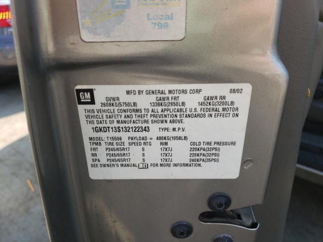 Photo 10 from auction – 2003 GMC ENVOY with VIN 1GKDT13S132122343