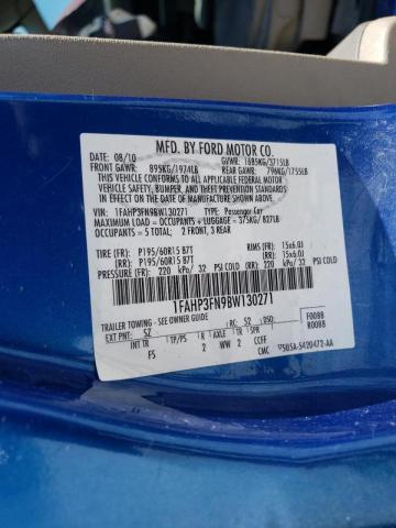 Photo 10 from auction – 2011 FORD FOCUS SE with VIN 1FAHP3FN9BW130271