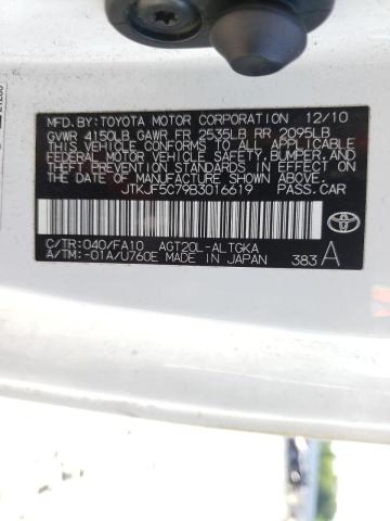 Photo 10 from auction – 2011 TOYOTA SCION TC with VIN JTKJF5C79B3016619
