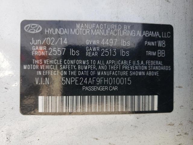 Photo 10 from auction – 2015 HYUNDAI SONATA SE with VIN 5NPE24AF9FH010015