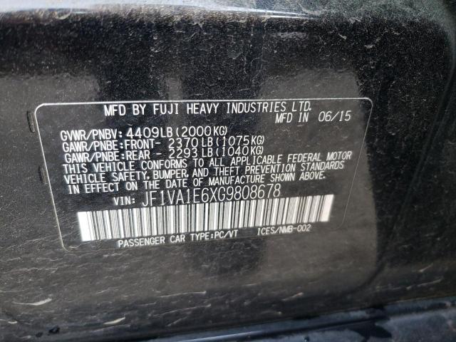 Photo 10 from auction – 2016 SUBARU WRX PREMIU with VIN JF1VA1E6XG9808678