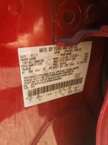 Photo 10 from auction – 2011 FORD EDGE SEL with VIN 2FMDK3JC5BBA84948