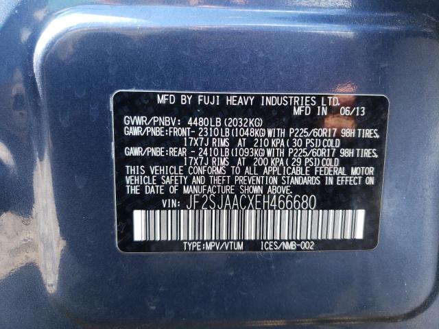 Photo 10 from auction – 2014 SUBARU FORESTER 2 with VIN JF2SJAACXEH466680